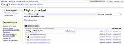 Herramienta para webmaster de google