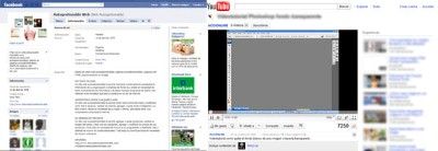 Redes sociales facebook youtube